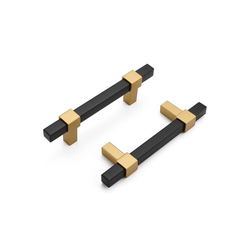 16 Pack Black and Gold 3 inch (76mm) hole centers spacing 15 Black & Matte Gold